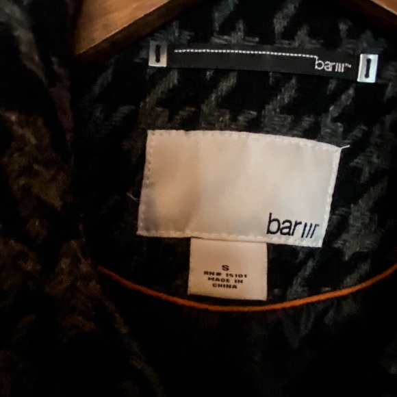 🍁 Sale 2x$20 Bar III women’s Fall winter coat jacket black/grey pattern S - Picture 2 of 16